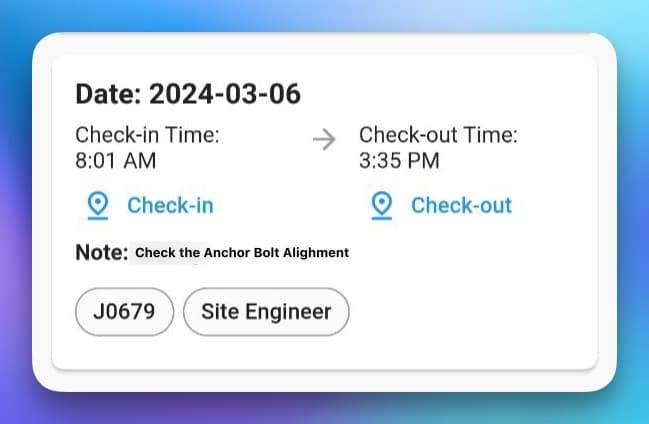 Field Visit Tracking with Location and Selfie Verification